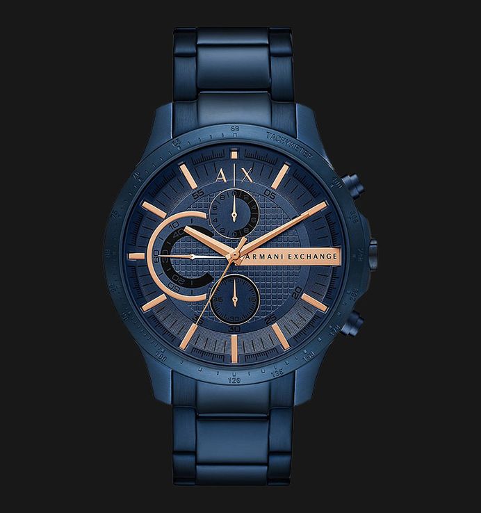 Armani Exchange Hampton Chronograph Blue Dial Blue Steel Strap Watch For Men - AX2430 Buy Now By Armani Exchange