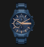 Armani Exchange Hampton Chronograph Blue Dial Blue Steel Strap Watch For Men - AX2430 Buy Now By Armani Exchange