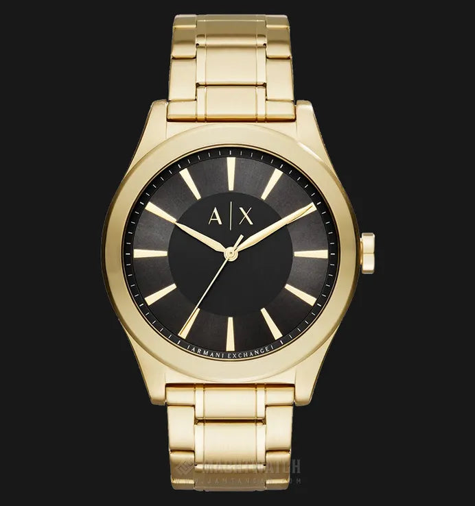 Armani Exchange Nico Analog Black Dial Gold Steel Strap Watch For Men - AX2328 Buy Now By Armani Exchange