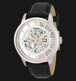 Fossil Townsman Automatic Skeleton Silver Dial Black Leather Strap Watch for Men - ME3041 Buy Now By Fossil