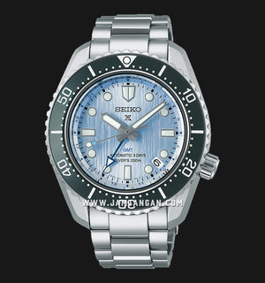 Seiko Prospex Limited Edition Automatic GMT Glacier Blue Dial Silver Steel Strap Watch For Men - SPB385J1 Buy Now By Seiko