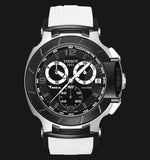 Tissot T Race Chronograph Black Dial White Rubber Strap Watch for Men - T048.417.27.057.05 Buy Now By Tissot