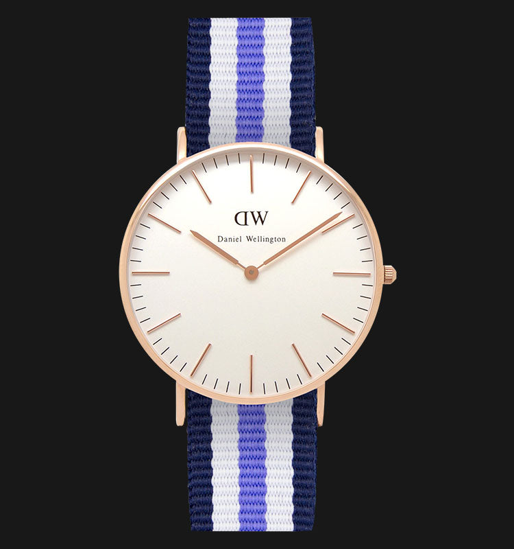 Daniel Wellington Classic Trinity White Dial Three Tone Nylon Strap Watch For Women - 0509DW Buy Now By Daniel Wellington