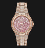 Michael Kors Lennox Three Hand Crystals Rose Gold Dial Rose Gold Steel Strap Watch For Women - MK6992 Buy Now By Michael Kors