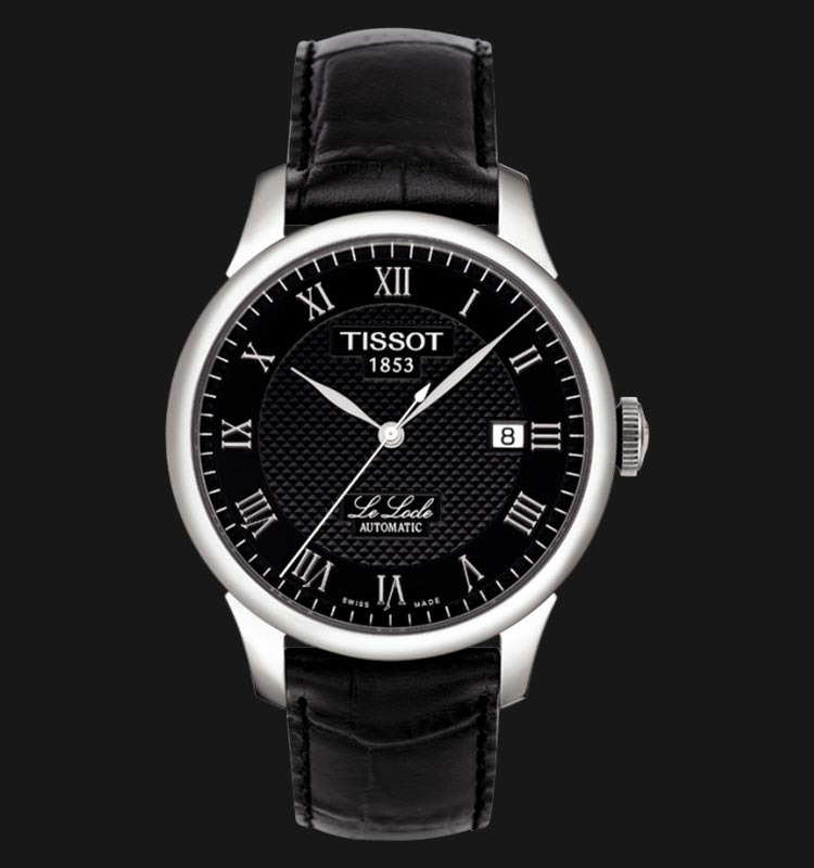 Tissot T Classic Le Locle Automatic Black Dial Black Leather Strap Watch For Men - T41.1.423.53 Buy Now By Tissot