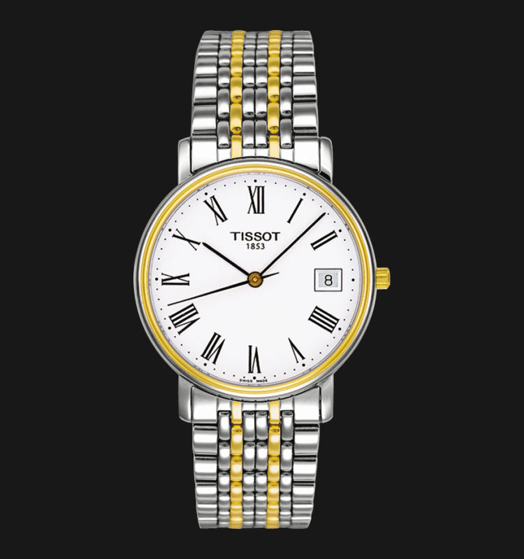 Tissot T Classic Desire White Dial Two Tone Watch For Men - T52.2.481.13 Buy Now By Tissot