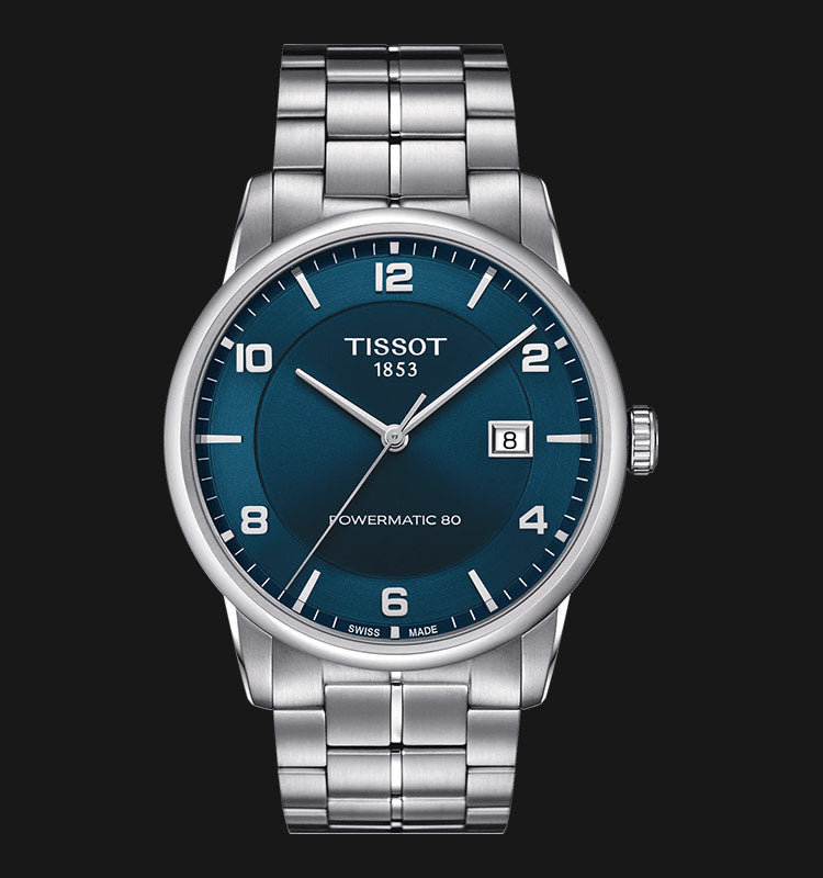 Tissot Luxury Powermatic 80 Blue Dial Silver Steel Strap Watch For Men - T086.407.11.047.00 Buy Now By Tissot