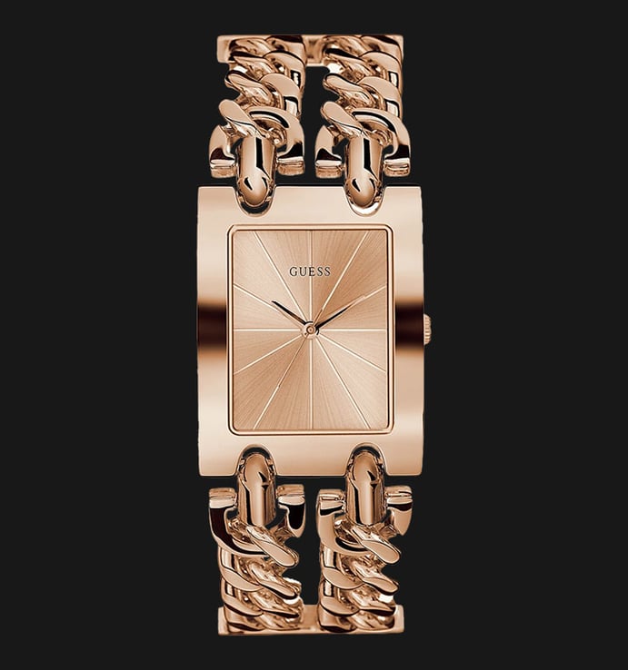 Guess Mod Heavy Metal Rose Gold Dial Rose Gold Steel Strap Watch For Women - W1117L3 Buy Now By Guess