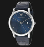 Emporio Armani Dress Quartz Blue Dial Blue Leather Strap Watch For Men - AR2501 Buy Now By Emporio Armani