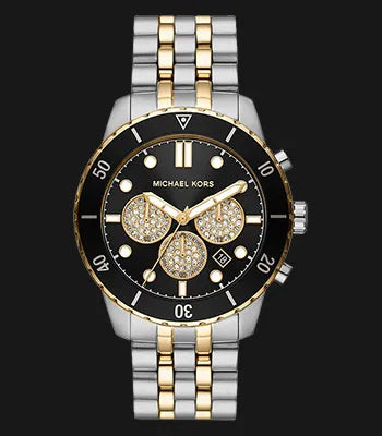 Michael Kors Cunningham Chronograph Black Dial Two Tone Steel Strap Watch For Men - MK8964 Buy Now By Michael Kors