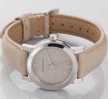 Burberry The City Beige Dial Beige Leather Strap Watch for Women - BU9207 Buy Now By Burberry