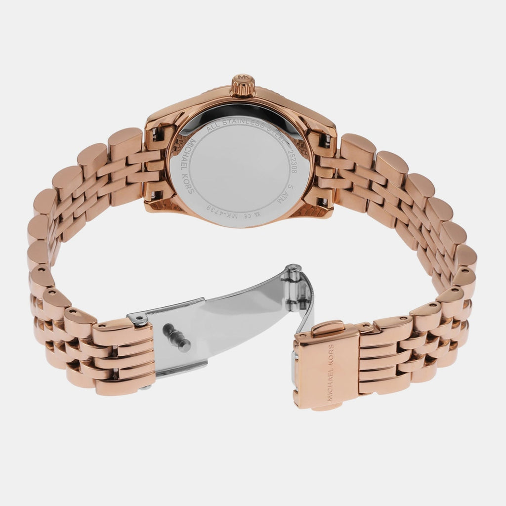 Michael Kors Lexington Three Hand Rose Gold Dial Rose Gold Steel Strap Watch For Women - MK4739 Buy Now By Michael Kors