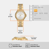 Michael Kors Lenox Three Hand Silver Dial Gold Steel Strap Watch For Women - MK7361 Buy Now By Michael Kors