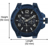 Guess Rigor Multifunction Black Dial Blue Steel Strap Watch for Men - W0218G4 Buy Now By Guess