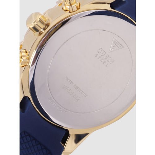 Guess Catalina Blue Gold Tone Blue Silicone Strap Watch For Women - W0562L2 Buy Now By Guess