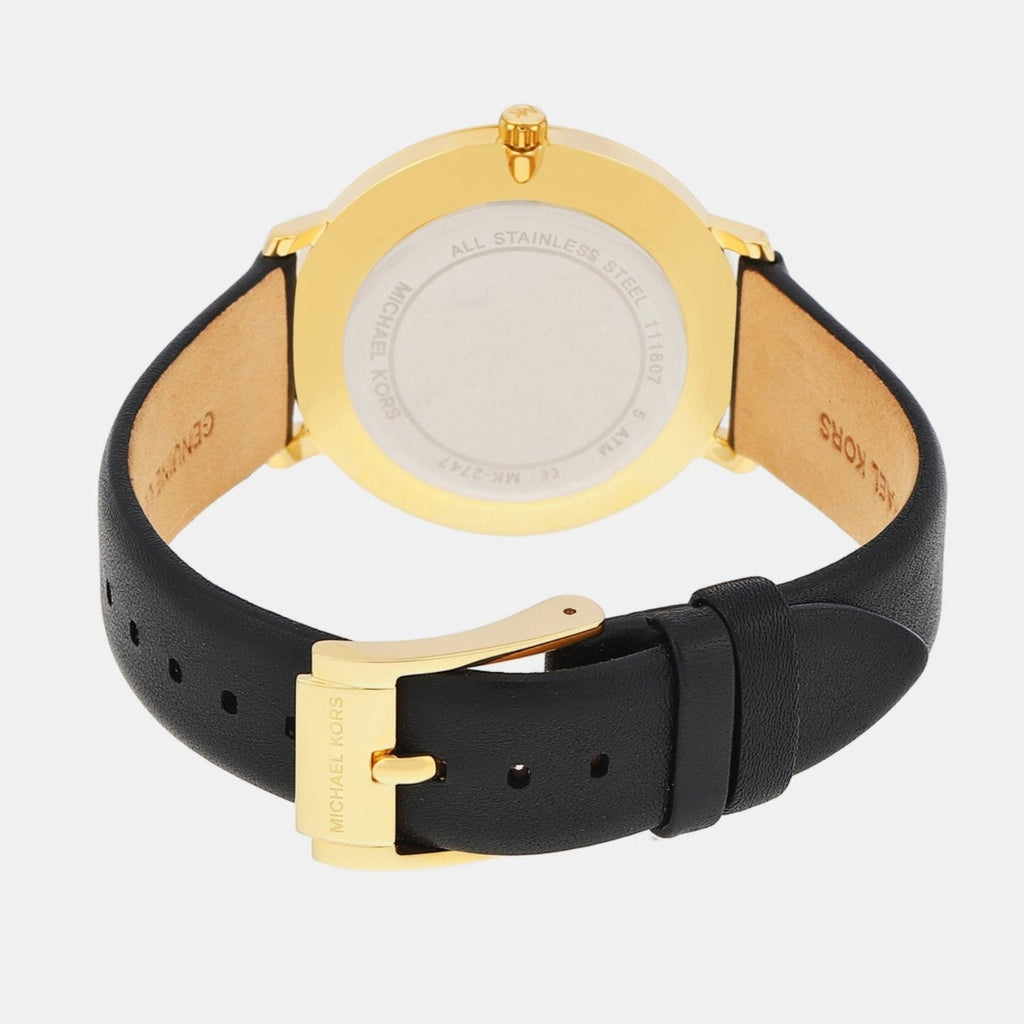 Michael Kors Pyper Black Dial Black Leather Strap Watch For Women - MK2747 Buy Now By Michael Kors