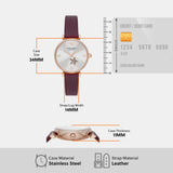 Emporio Armani Meccanico Automatic Silver Dial Burgundy Leather Strap Watch For Women - AR60044 Buy Now By Emporio Armani