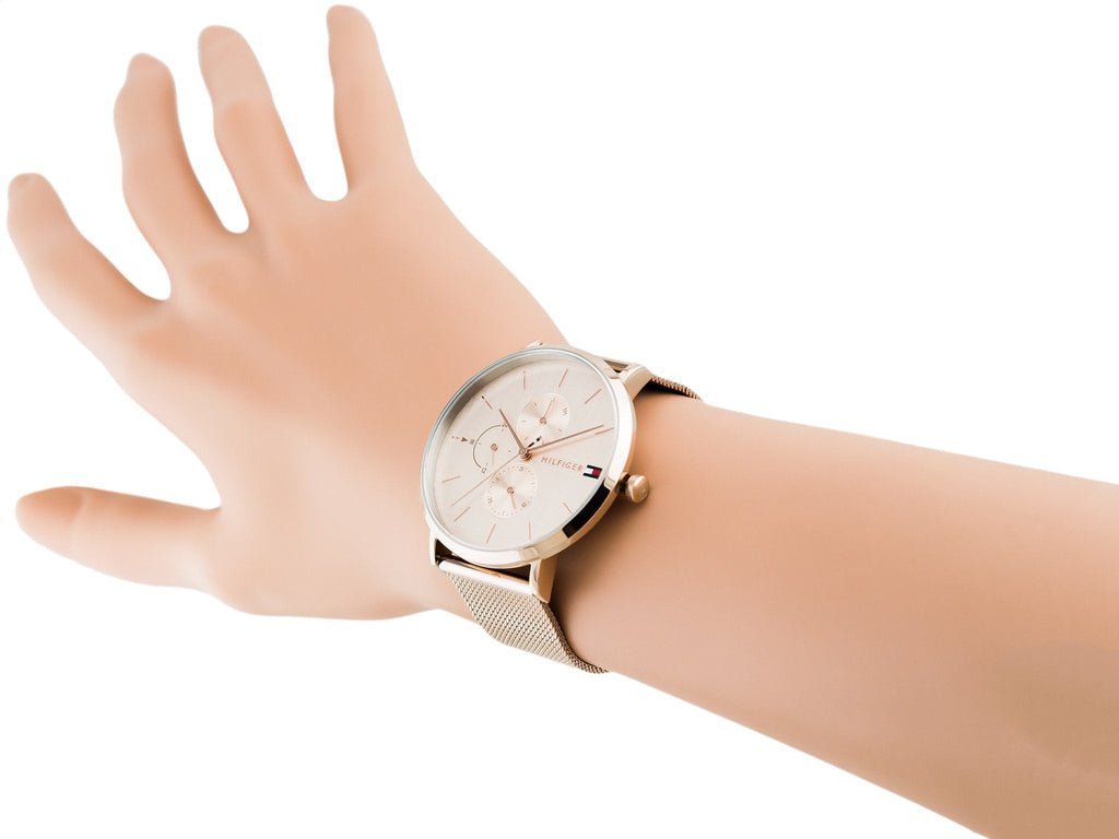Tommy Hilfiger Jenna Quartz Rose Gold Dial Rose Gold Mesh Bracelet Watch For Women - 1781944 Buy Now By Tommy Hilfiger