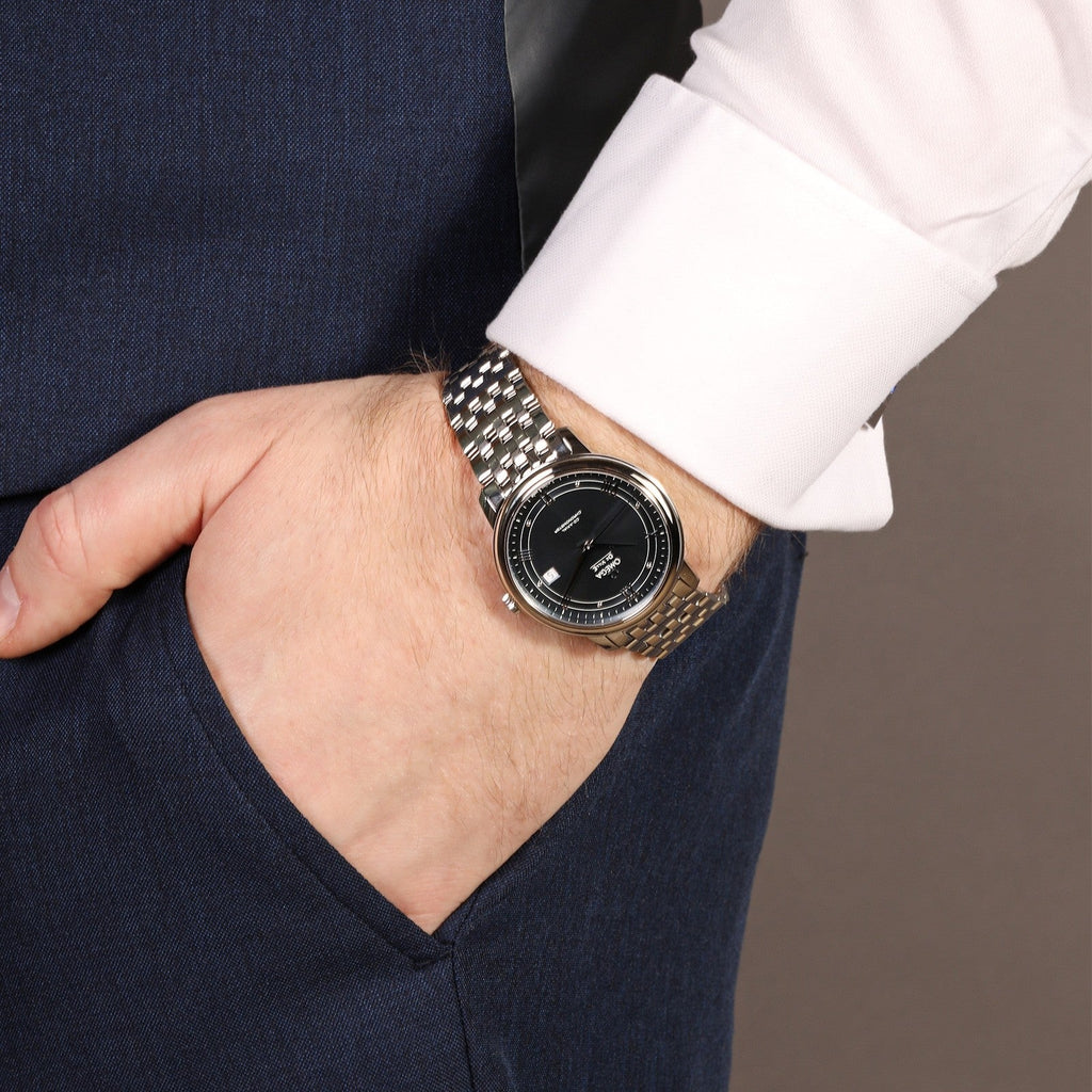 Omega De Ville Prestige Co-Axial Blue Dial Silver Steel Strap Watch for Men - 424.10.40.20.03.002 Buy Now By Omega