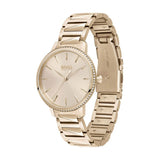 Hugo Boss Signature Gold Dial Gold Stainless Steel Strap Watch for Women - 1502540 Buy Now By Hugo Boss