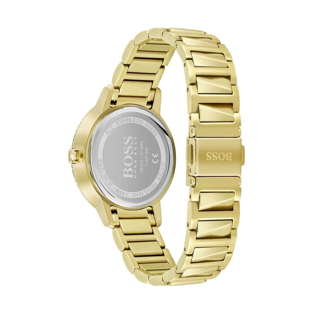 Hugo Boss Signature Gold Dial Gold Steel Strap Watch for Women - 1502541 Buy Now By Hugo Boss