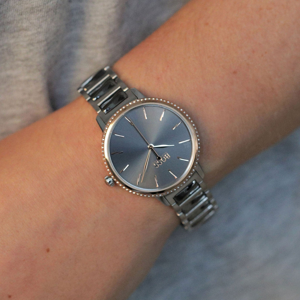 Hugo Boss Signature Grey Dial Silver Steel Strap Watch for Men - 1502569 Buy Now By Hugo Boss