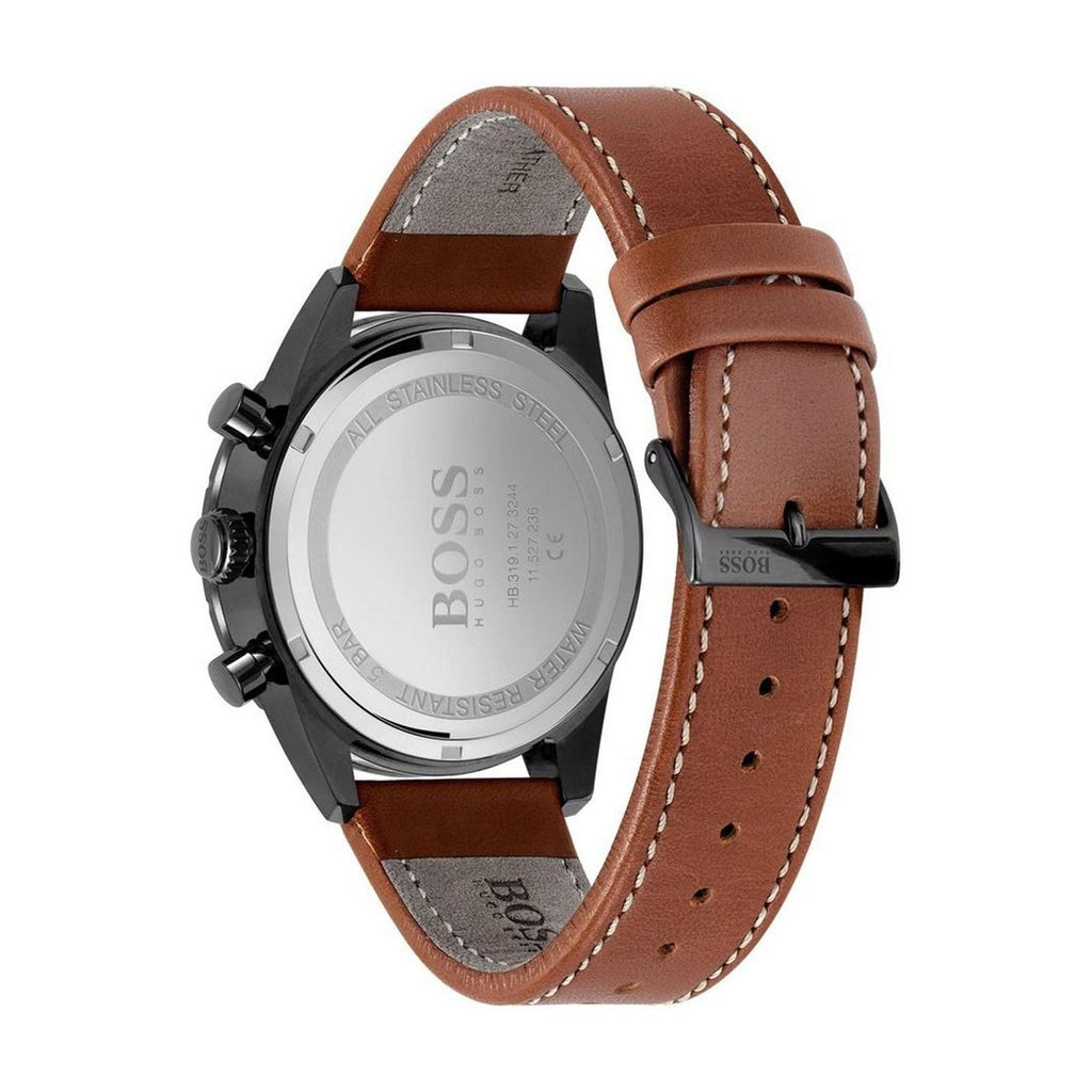 Hugo Boss Pilot Black Dial Brown Leather Strap Watch for Men - 1513851 Buy Now By Hugo Boss