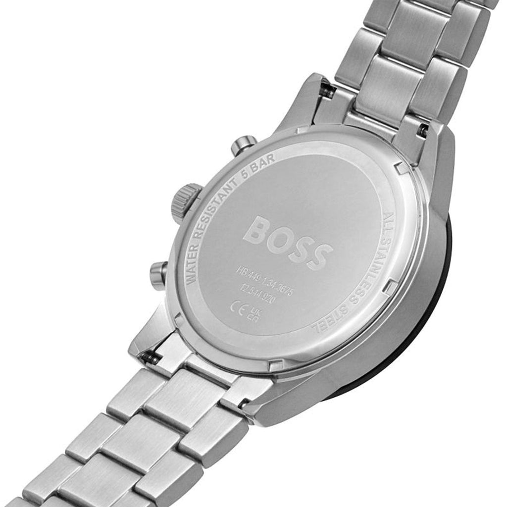 Hugo Boss Allure Chronograph Black Dial Silver Steel Strap Watch for Men - 1513922 Buy Now By Hugo Boss