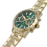 Hugo Boss Allure Chronograph Green Dial Gold Steel Strap Watch for Men - 1513923 Buy Now By Hugo Boss