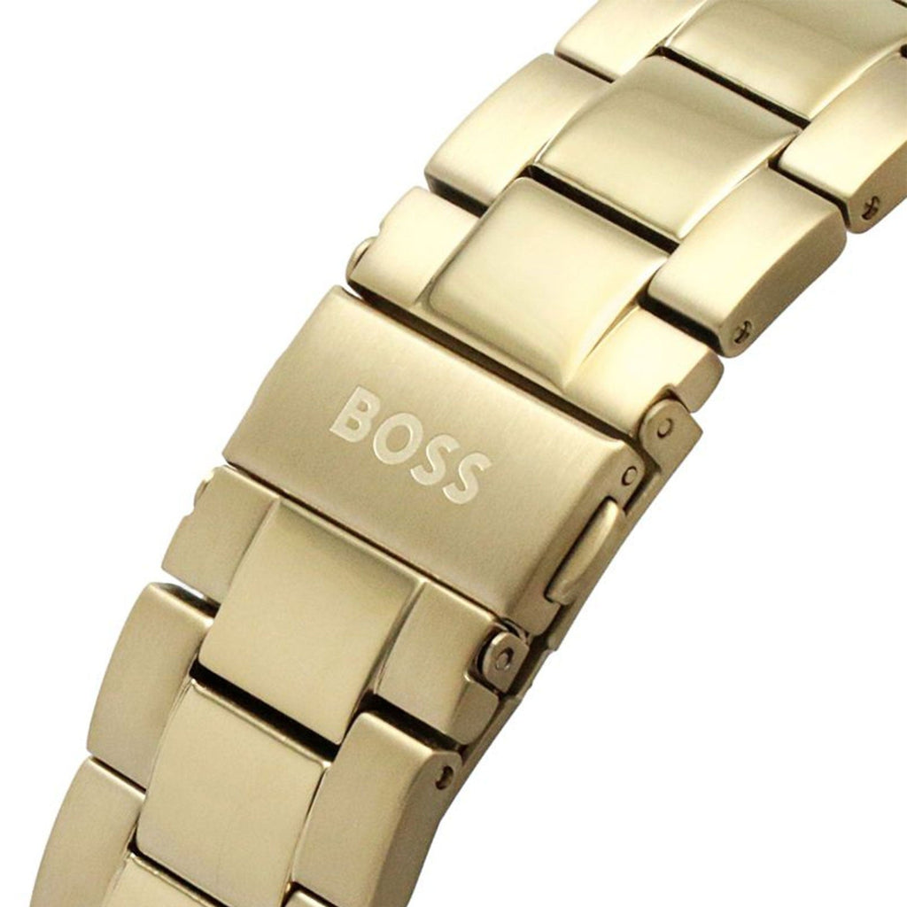 Hugo Boss Allure Chronograph Green Dial Gold Steel Strap Watch for Men - 1513923 Buy Now By Hugo Boss