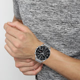 Hugo Boss Admiral Black Dial Silver Mesh Bracelet Watch for Men - 1513904 Buy Now By Hugo Boss