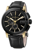 Gucci G Chrono Black Dial Black Leather Strap Watch For Men - YA101203 Buy Now By Gucci