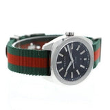 Gucci GG2570 Quartz Black Dial Green & Red Nylon Strap Watch For Men - YA142305 Buy Now By Gucci