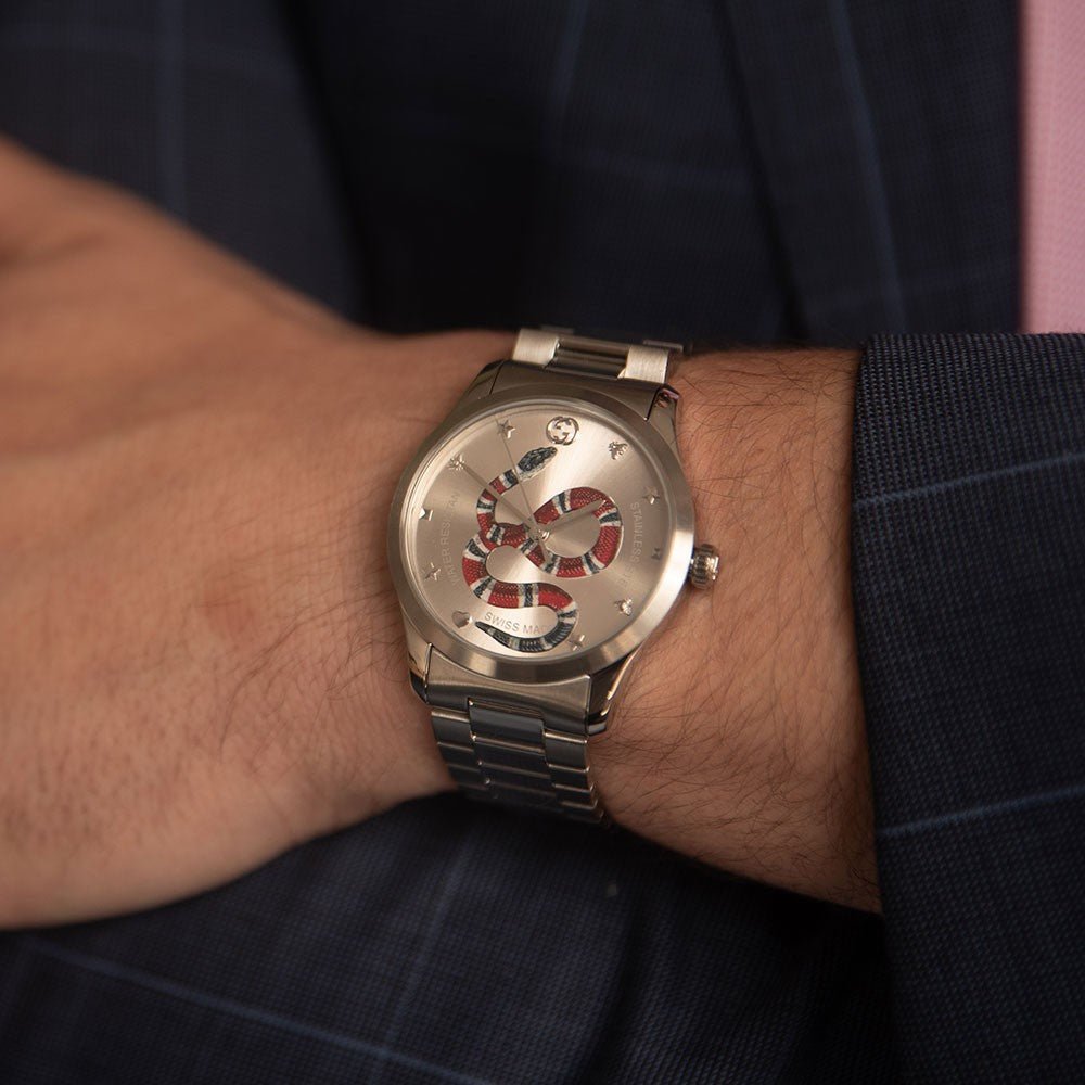 Gucci G Timeless Silver Dial Silver Steel Strap Watch For Women - YA1264076 Buy Now By Gucci