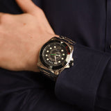 Gucci Dive Snake Black Dial Silver Steel Strap Watch For Men - YA136218 Buy Now By Gucci