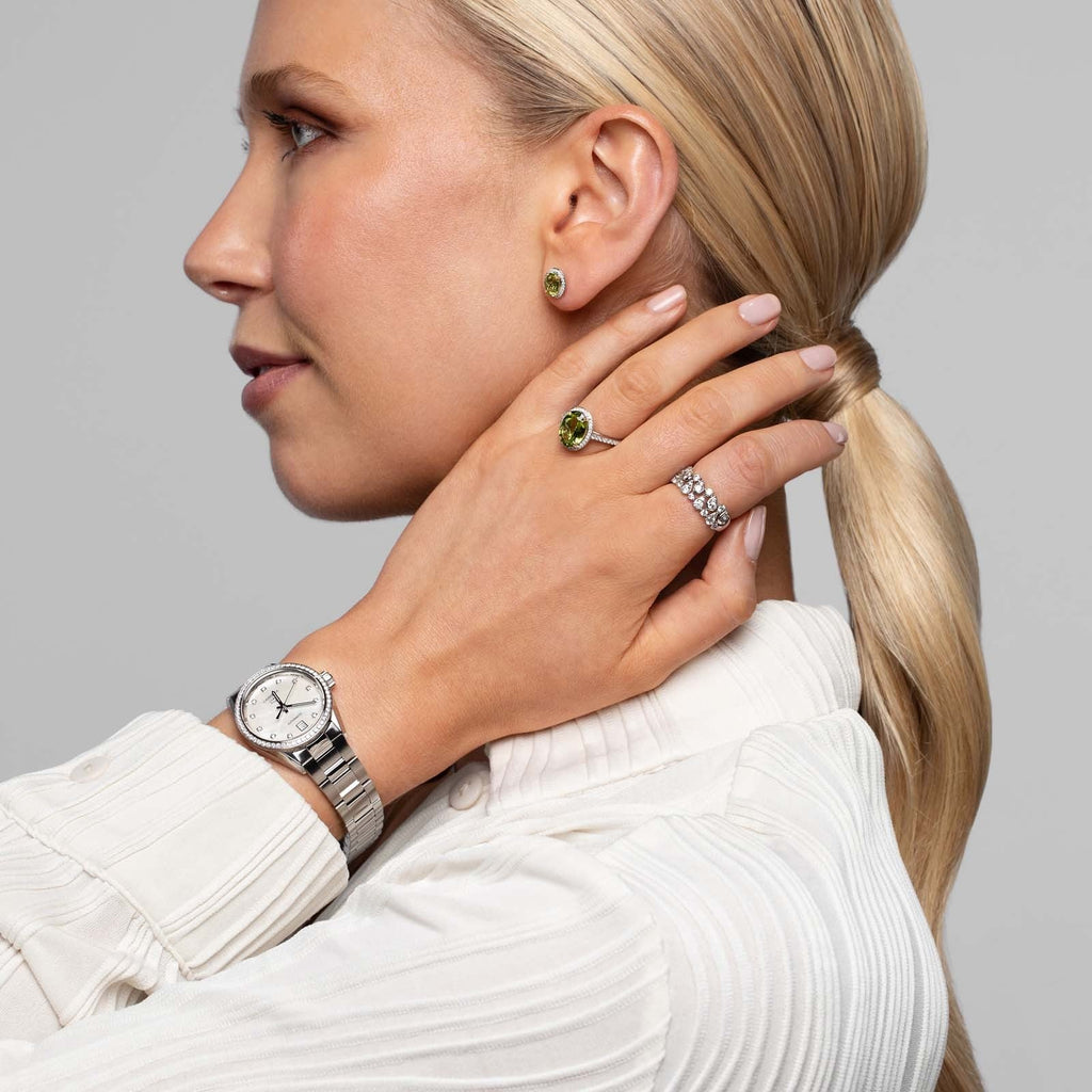 Tag Heuer Carrera Date Diamonds Mother of Pearl Dial Silver Steel Strap Watch for Women - WBN2414.BA0621 Buy Now By Tag Heuer