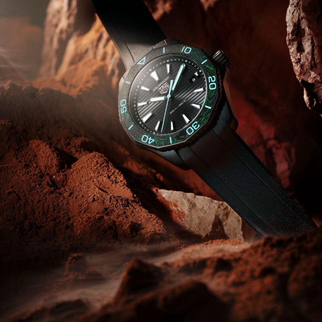 Tag Heuer Aquaracer Professional 200 Solargraph Quartz Black Dial Black Rubber Strap Watch for Men - WBP1112.FT6199 Buy Now By Tag Heuer