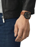 Tissot T Sport Chrono XL Black Dial Brown Leather Strap Watch For Men - T116.617.36.057.00 Buy Now By Tissot