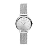 Emporio Armani Kappa Silver Dial Silver Mesh Bracelet Watch For Women - AR11128 Buy Now By Emporio Armani