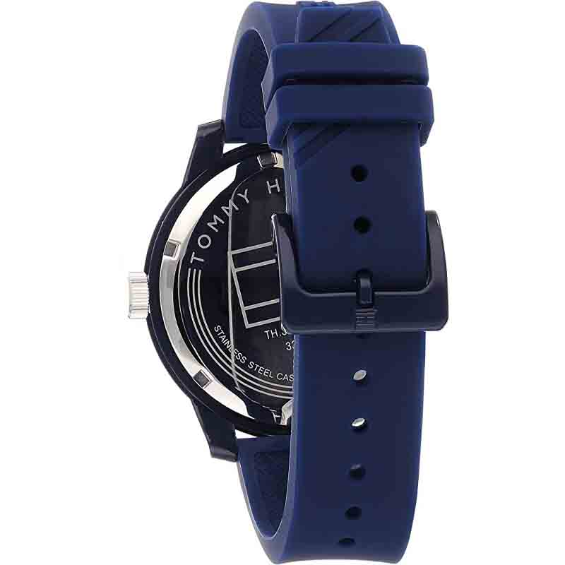 Tommy Hilfiger Denim Quartz Blue Dial Blue Rubber Strap Watch for Men - 1791482 Buy Now By Tommy Hilfiger