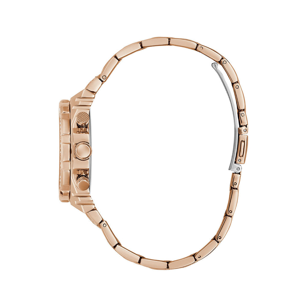 Guess Fusion Chronograph Rose Gold Dial Rose Gold Steel Strap Watch for Women - GW0552L3 Buy Now By Guess