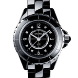 Chanel J12 Diamonds Black Dial Black Steel Strap Watch for Women - J12 H2569 Buy Now By Chanel