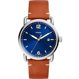Fossil Commuter Blue Dial Blue Leather Strap Watch for Men - FS5325 Buy Now By Fossil