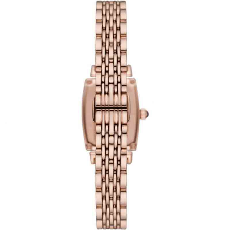 Emporio Armani Gianni T-Bar Analog Crystal Brown Dial Rose Gold Steel Strap Watch For Women - AR11407 Buy Now By Emporio Armani