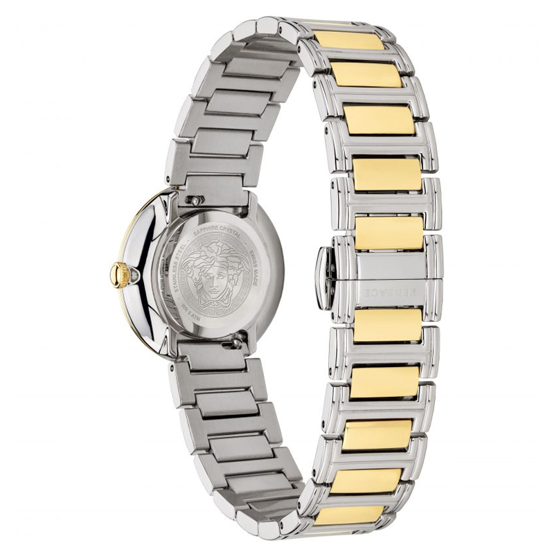 Versace Virtus Quartz White Dial Two Tone Steel Strap Watch For Women - VET300721 Buy Now By Versace