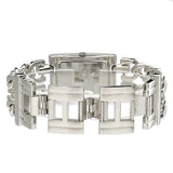 Guess Mod Heavy Metal Diamonds Silver Dial Silver Steel Strap Watch for Women - W95088L1 Buy Now By Guess