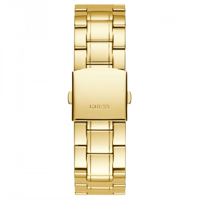 Guess Hendrix Multifunction Black Dial Gold Steel Strap Watch for Men - W1309G2 Buy Now By Guess