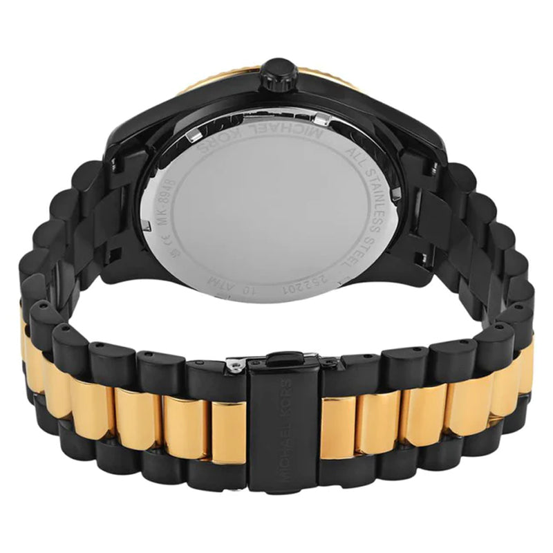 Michael Kors Lexington Quartz Black Dial Two Tone Steel Strap Watch For Men - MK8948 Buy Now By Michael Kors