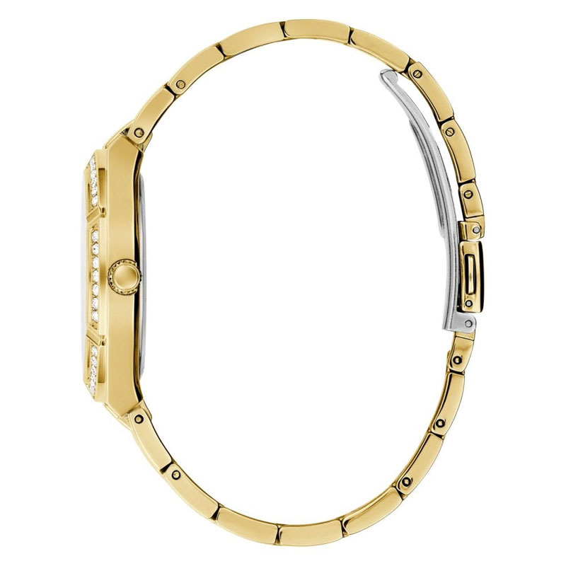 Guess Cosmo Diamonds Gold Dial Gold Steel Strap Watch For Women - GW0033L2 Buy Now By Guess
