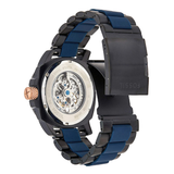 Fossil Modern Machine Automatic Skeleton Blue Dial Two Tone Steel Strap Watch for Men - ME3133 Buy Now By Fossil